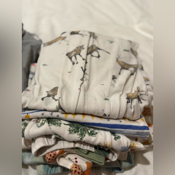 5 Sets of Size M L Women’s 100% Organic Cotton Matching Family Pajamas top pants - Picture 2 of 11